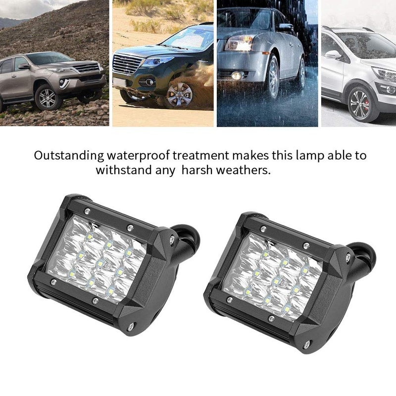 Suuonee LED Work Light, 1 Pair 1V-48V 4inch 4-Row 36W Universal Working Light Bar Driving Lamp for Trucks Forklifts Off Road Vehicles Engineering Vehicles Cars Ships Motorcycles - Image 4